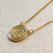 St. Benedict Medallion Necklace (16") - 18K Gold Filled