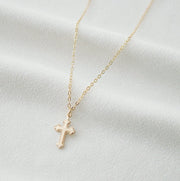 Mini Cross Necklace - 14K Gold Filled