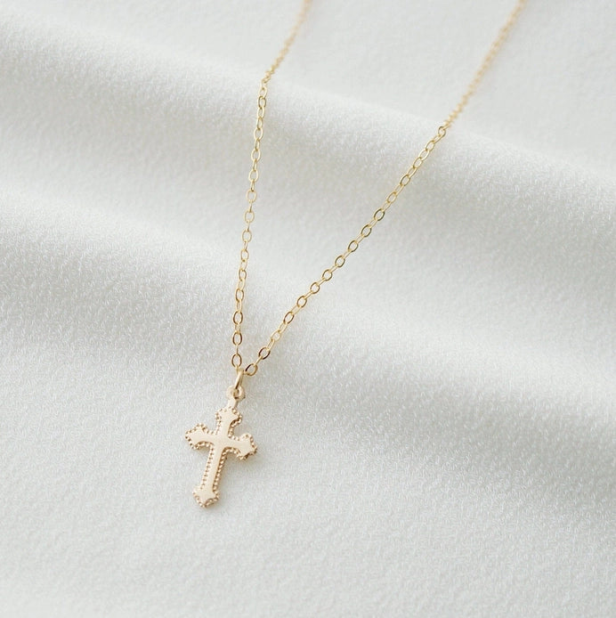 Mini Cross Necklace - 14K Gold Filled