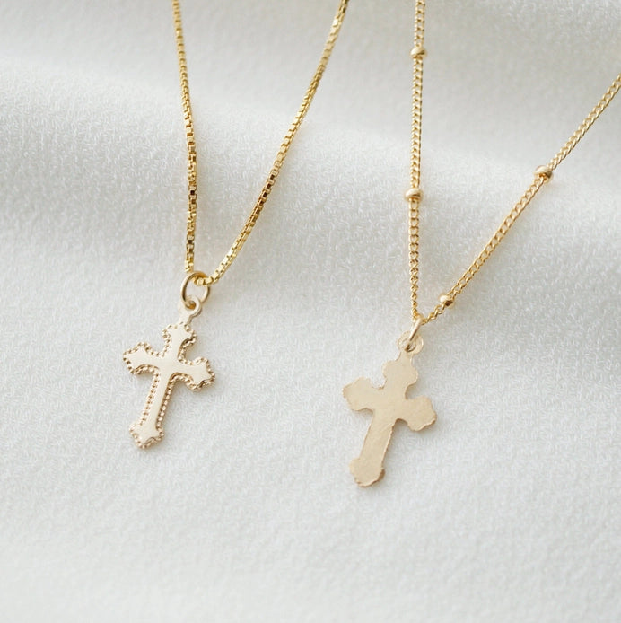 Mini Cross Necklace - 14K Gold Filled