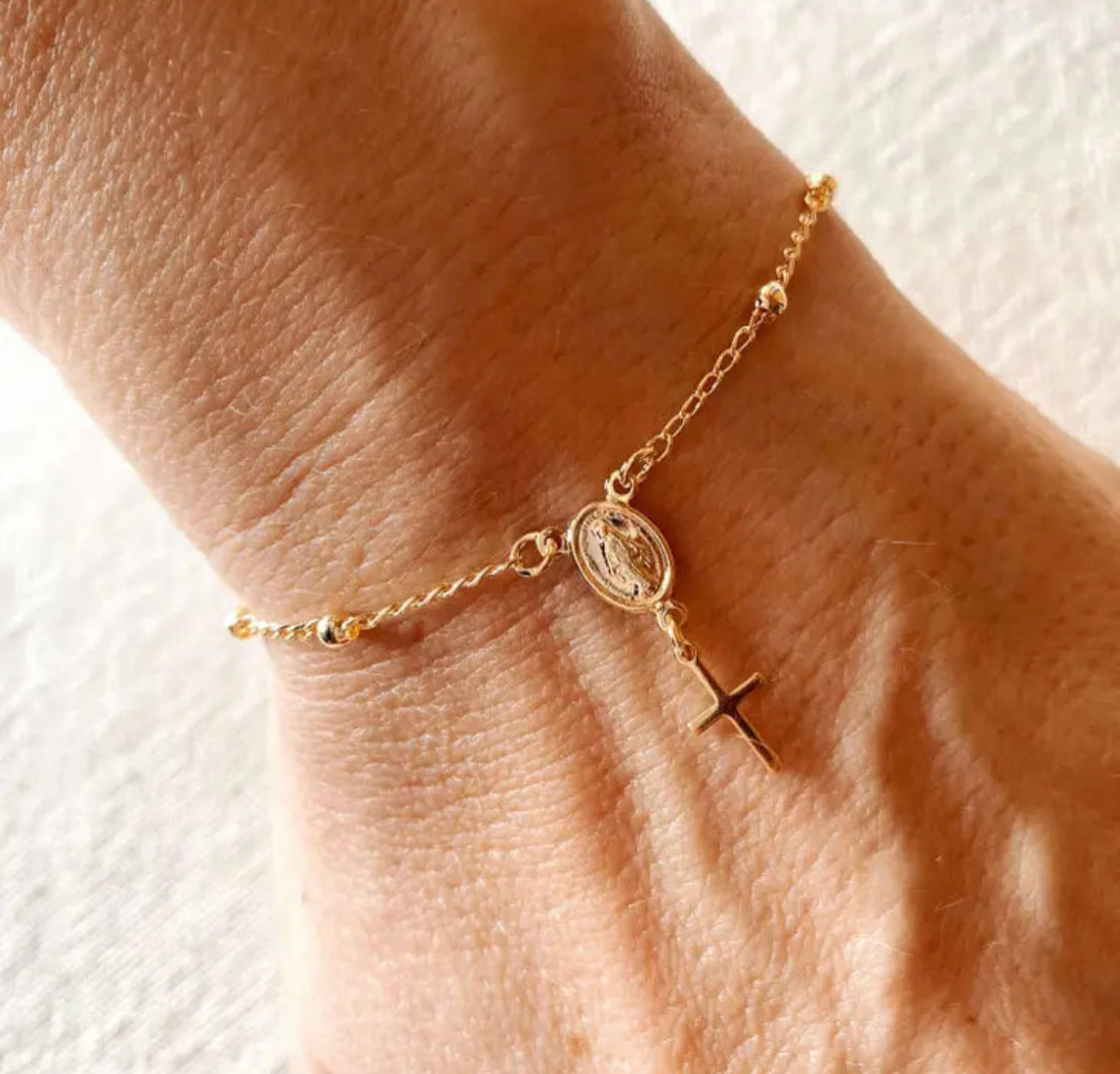Rosary Bracelet - 18K Gold Filled