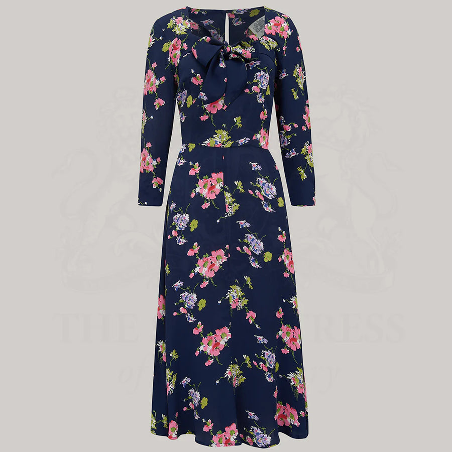 Joyce Dress (Navy Mayflower)