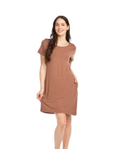 Leena Bamboo T-Shirt Dress (Mocha)