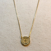 St. Benedict Medallion Necklace (16") - 18K Gold Filled