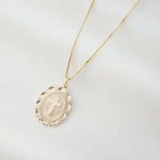 Cross Medallion Necklace (18") - 14K Gold Filled