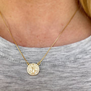 St. Benedict Medallion Necklace (16") - 18K Gold Filled